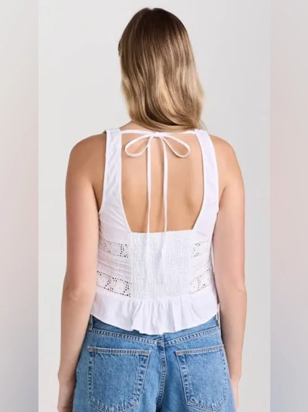 Free People Kianna Lace Tank Top